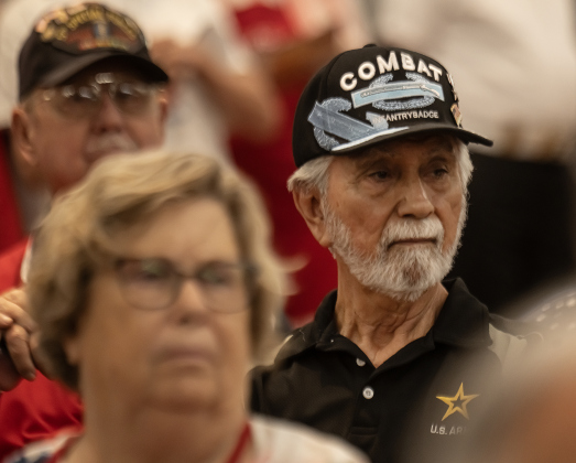 Army veteran Benjamin Calvo, 82, was among the attendees  during the Memorial Day ceremony held in Sun City on Monday, May 25, 2026.  Photo by Andy Sharp.