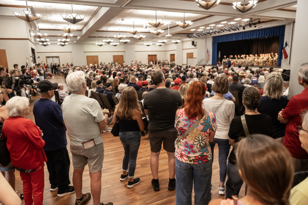 The Social Center ballroom was filled to capacity during  the Memorial Day ceremony held in Sun City on Monday, May 25, 2026.  Photo by Andy Sharp.