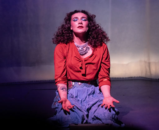 Micaiah Armstrong, playing Mary Magdalene,  is pictured during the  Thursday, May 28, 2026 dress rehearsal for “Jesus Christ Superstar,” playing on the Georgetown Palace Springer Stage through July 5th.