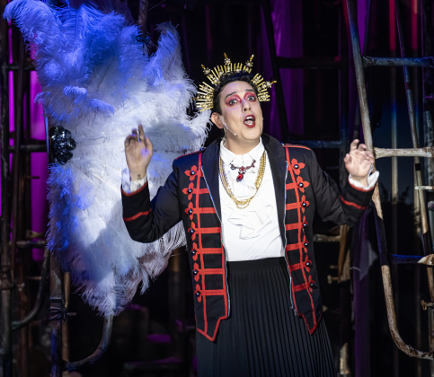 Nick Riley, as Herod, is pictured during the  Thursday, May 28, 2026 dress rehearsal for “Jesus Christ Superstar,” playing on the Georgetown Palace Springer Stage through July 5th.