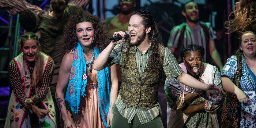 Maximillian McGuire, playing Simon, is pictured during the  Thursday, May 28, 2026 dress rehearsal for “Jesus Christ Superstar,” playing on the Georgetown Palace Springer Stage through July 5th.