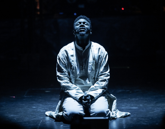 Nathaniel Fomby, playing Jesus, is pictured during the  Thursday, May 28, 2026 dress rehearsal for “Jesus Christ Superstar,” playing on the Georgetown Palace Springer Stage through July 5th.