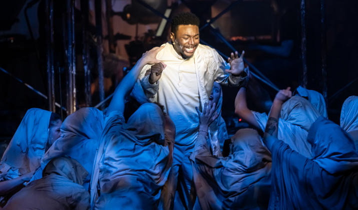 Nathaniel Fomby, playing Jesus, is pictured during the  Thursday, May 28, 2026 dress rehearsal for “Jesus Christ Superstar."