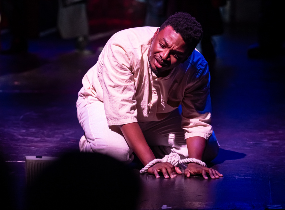 Nathaniel Fomby, playing Jesus, is pictured during the  Thursday, May 28, 2026 dress rehearsal for “Jesus Christ Superstar,” playing on the Georgetown Palace Springer Stage through July 5th.