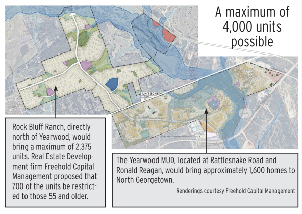 The land around the Rockbluff and Yearwood MUDs is being rezoned to accommodate for future housing in the area. 