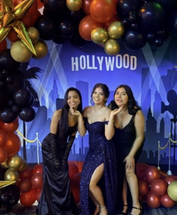 (From left to right) Ashanti Urena, Maria Atencio and Amanda Castelan at senior prom. Photo courtesy of Nerleidy Rivera