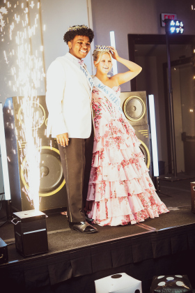 Mr. and Ms. GHS from last year’s prom: Kamrin Gordan and Lily Vaughn.