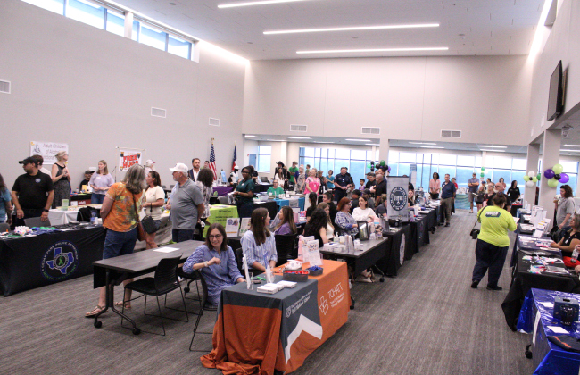 49 different mental health and wellness organizations from Georgetown and the surrounding area participate in the Mental Health and Wellness Expo. Resources included counseling services, free vitamin B12 shots and free hugs. Photo by Nalani Nuylan.