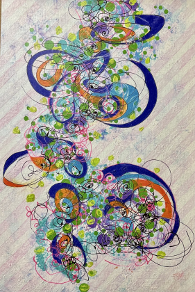 “Wonderous DNA” by Sofia Besonly is on display at Healing Arts Gallery.