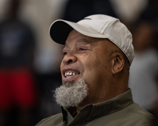 Robert Spicer enjoys listening to William Perry sing “A Change is Gonna Come” by Sam Cooke during the 74th Annual Juneteenth  Celebration held at the Georgetown Community Center on Saturday, June 13, 2026.  The event is hosted by the Georgetown Cultural Citizen Memorial Association.    Photo by Andy Sharp.