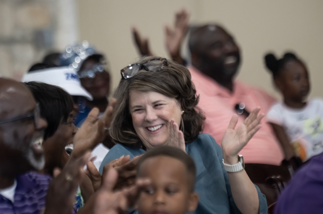 Georgianne Hewett enjoyed her attendance at  the 74th Annual Juneteenth  Celebration held at the Georgetown Community Center on Saturday, June 13, 2026.  The event is hosted by the Georgetown Cultural Citizen Memorial Association.    Photo by Andy Sharp.