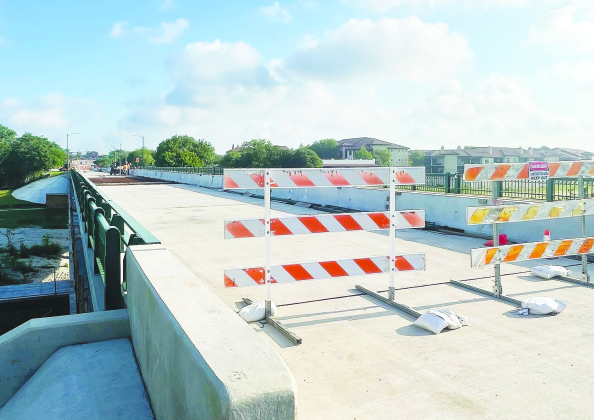 Work stalled on the Austin Avenue bridges project earlier this year but resumed in May. 