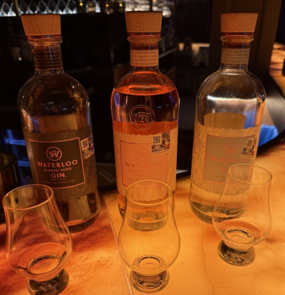 Waterloo Gin has three flavors: the classic Waterloo No. 9 Gin, Waterloo Prickly Pear &amp; Rose Gin and Waterloo Barrel-Aged Gin. Photo by Abbey Archer