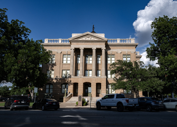 The Williamson County Courthouse, which opened in November 1911, is pictured from the Austin Avenue side of the Square on Tuesday, July 7. A final county meeting was held in the building that afternoon. Next week, official county business will move to the new Williamson County Administration building in south Georgetown. (Photos by Andy Sharp)