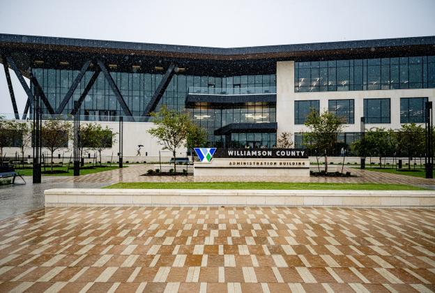 An exterior of the Williamson County Administration Building is seen during the Grand Opening Celebration of the new facility on Tuesday, July 14, 2026.    Photo by Andy Sharp