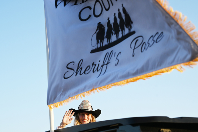 17-year-old Aleena Isham is the 2026 Sweetheart  for the 82nd Annual Williamson County Sheriff’s Posse Rodeo on Friday, June 26, 2026. The rodeo continued through Saturday night.    Photo by Andy Sharp