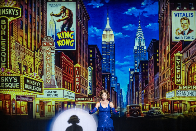 Antonette Knoedl, as Peggy Sawyer, is shown in a photo from the dress rehearsal of the Georgetown Palace production of “42nd Street”  on Thursday, July 23, 2026. The show runs through August 30 on the Springer Stage.   Photo by Andy Sharp