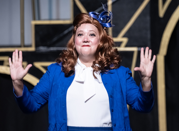 Bridget Styles, playing Maggie Jones, is shown in a photo from the dress rehearsal of the Georgetown Palace production of “42nd Street”  on Thursday, July 23, 2026. The show runs through August 30 on the Springer Stage.   Photo by Andy Sharp