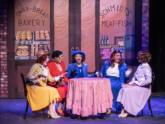 Actors are pictured in a scene  from the dress rehearsal of the Georgetown Palace production of “42nd Street”  on Thursday, July 23, 2026. The show runs through August 30 on the Springer Stage.   Photo by Andy Sharp