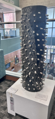 “Rainmaker” by Angela Corson won the 18th-annual Texas Society of Sculptors Summer Show’s people’s choice award.