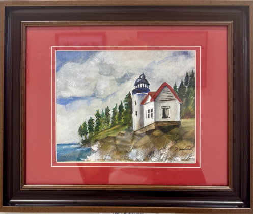 “The Lighthouse” created by Wanda Brune” is hanging in the Visual Arts Club gallery in Sun City