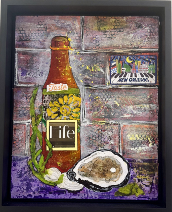 Wanda Rackett created “Visit New Orleans” hanging in the Visual Arts Club gallery in Sun City