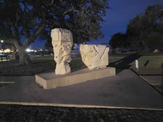 Located in Lion's Foundation Park in Liberty Hill, this installation is one of many different sculptures in the park. Photo by Nalani Nuylan