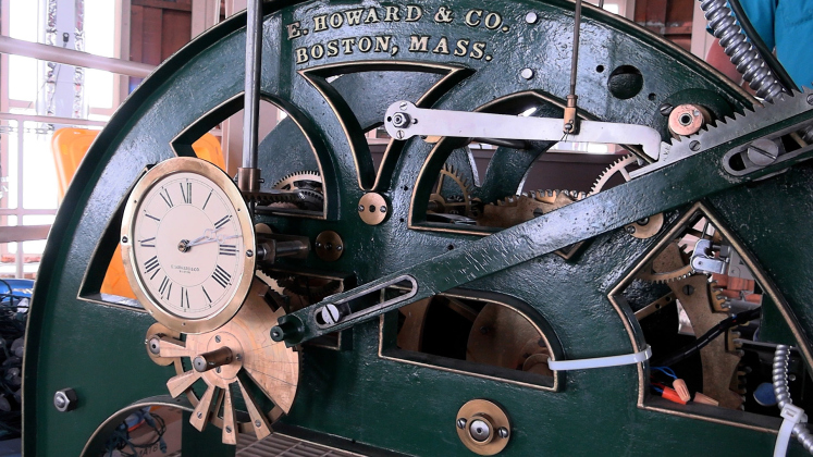 The clock that sits on top of the county courthouse operates using a hybrid of mechanical and electrical workings. It was repaired in October. PHOTOS COURTESY WILLIAMSON COUNTY