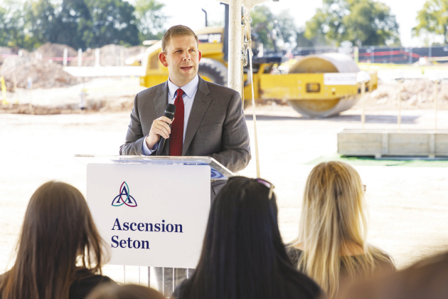 Ascension Texas CEO Andy Davis speaks Thursday morning.