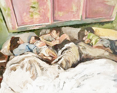 Best in Show winner at Art Hop XV is Sleeping with Children by Spencer Welch.
