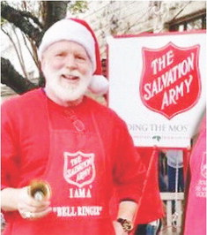 Jay Warren rings a bell for the Salvation Army each year.