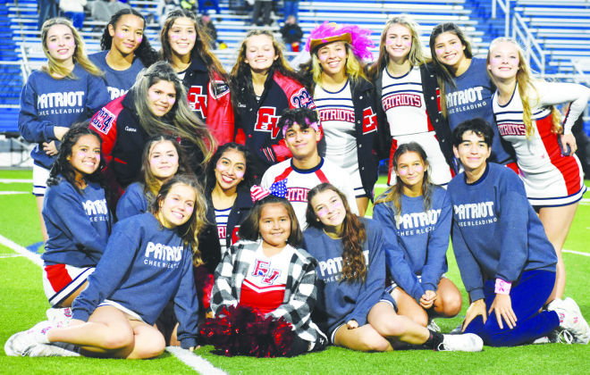 Second grader Gigi Martinez joined the East View High School Cheerleaders Friday, October 28.