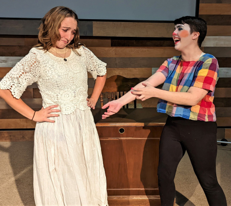 A scene from Way Off Broadway Community Players’ production of “The Man in the Locket.” The show runs the weekends of October 14 and October 21 at the Leander Activity Center.