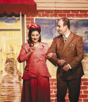Mariana Garcia, as Linda Mason, and Stephen Quinn, as Jim Hardy.