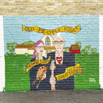 A new mural by Rachel Martin was installed in Potter’s Alley in Taylor.