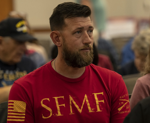 Marine Corps veteran Jon Herrera, 34, was in attendance November 11.