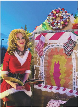Drag queen Felicia Enspire was one of two queens present on the Taylor PRIDE float in last year’s Christmas Lights Parade. This year, the group will instead participate in the city of Taylor’s Very Merry Holiday Parade. (Photo courtesy Taylor PRIDE)