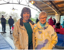 Pat Richardson and Connie Sparks meet up at the event.