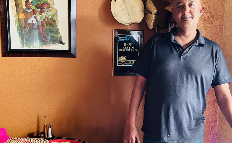 Co-owner Ephraim Hailu at the Taste of Ethiopia in Pflugerville.
