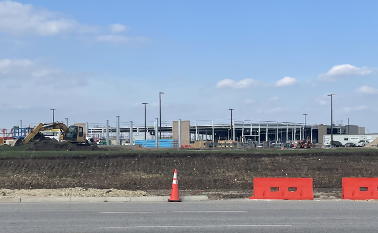 Construction is underway at the Georgetown Costco Wholesale site, which could open this summer.  Photo by Nicholas Cicale