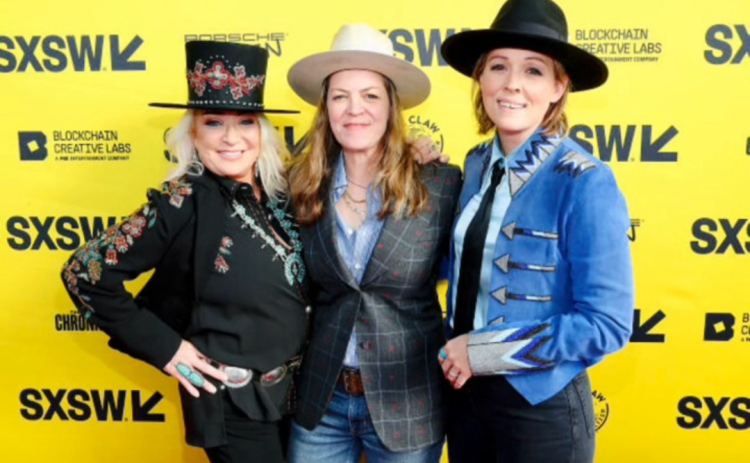 Tanya Tucker, Kathlyn Horan and Brandi Carlile, who brainstormed the film, pose at SXSW last year.