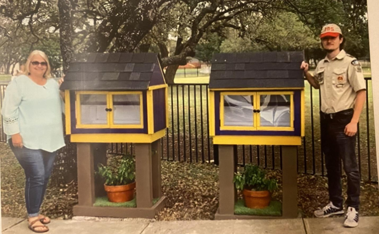 Two Little Free Libraries at Georgetown’s Priority Charter School were installed as part of Dustin Zippe Ford’s Eagle Scout service project. A third Little Free Library was donated to The Cove at Cow Creek HOA in Taylor.