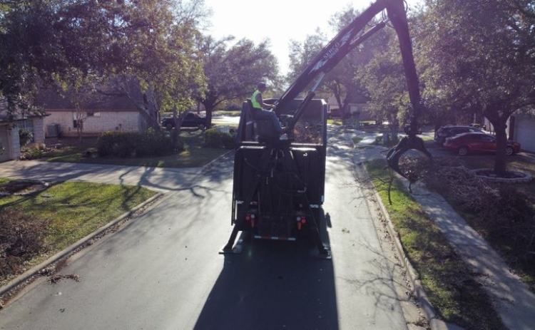 Crews continue to clean up limbs from the ice storm in February. Photo Courtesy City of Georgetown