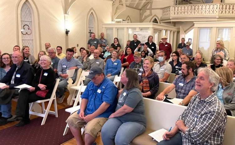 Georgetown residents gather inside the Grace Heritage Center for a launch meeting of the Old Town Neighborhood Association. The meeting, which took place Tuesday, February 28, was the first for the association. Photo courtesy Susan Stone