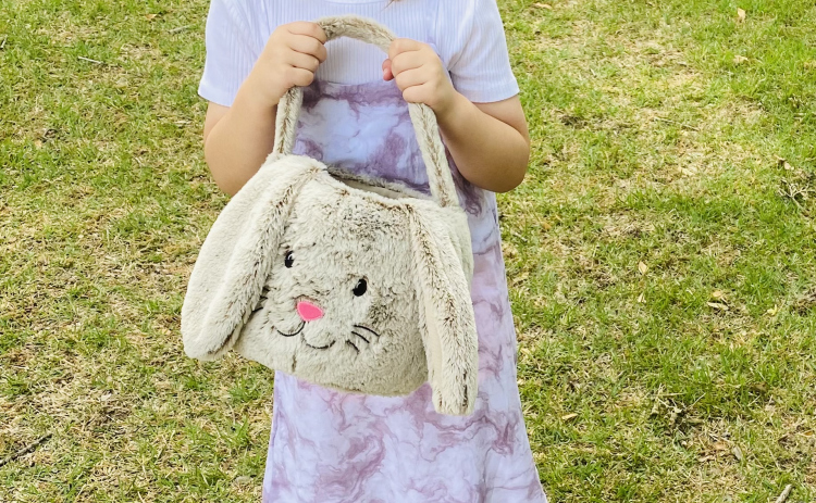 Granddaughter Greta Berg is ready for Easter.  Photo by Linda Dwyer