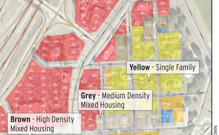 The amended future land use map shows majority single-family zoning designations for the North Old Town neighborhood, as well as some medium-density mixed housing and office zonings near the outskirts of the neighborhood. City council approved the amended map during its Tuesday, April 11, meeting.