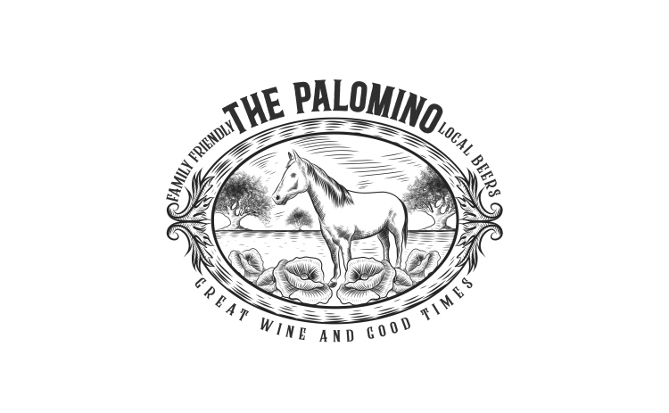 The logo of the Palomino features the horse breed for which the restaurant is named. Logo courtesy of Amber Kurkowski.