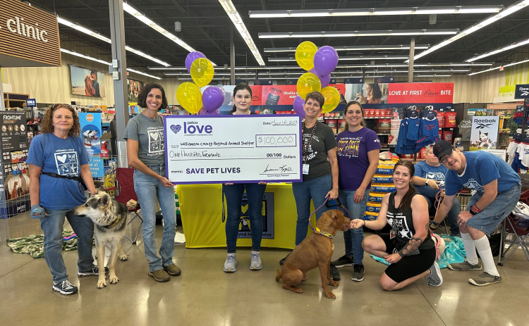 Photo from left, Doris Brooks, Animal Shelter Director Misty Valenta, Kira Buell, April Peiffer, Erin Duran, Ashley Vargas, Jessica Jumper and Calvy Schoen.   Courtesy of Williamson County.
