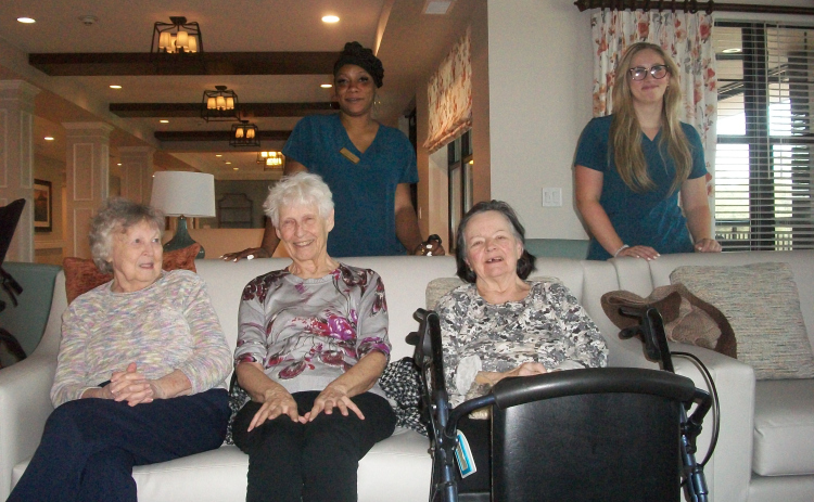 Residents and staff from Grand Living’s memory care unit enjoyed a musical program Vic Figurelli, from A Gift of Time, presented July 17 as part of Camille’s Memory Café. Mr. Figurelli leads the memory cafes at Grand Living on the first and third Monday of each month. A Gift of Time also presents live memory café programs at Georgetown Public Library on the third Friday of each month.