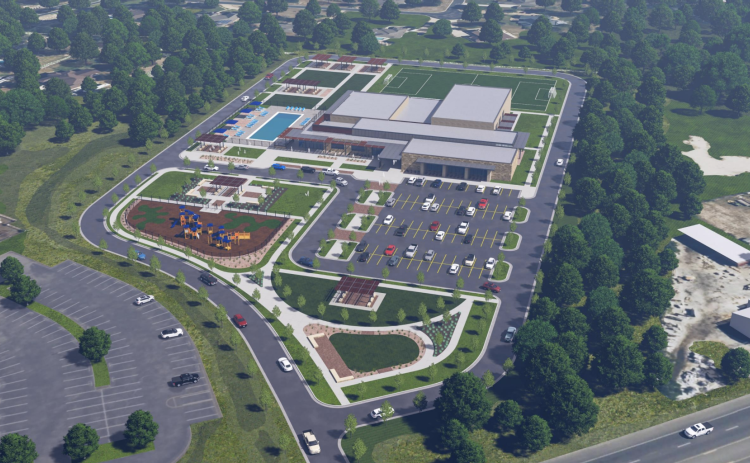 This rendering of the YMCA that could be built from the first scenario is what the facility could look like without City contribution. (courtesy YMCA and Schafer Architecture)